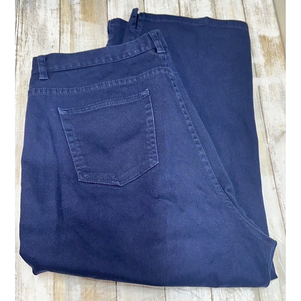Lauren Jeans Co Ralph Lauren Navy Blue Cropped denim Pants Womens size 16W